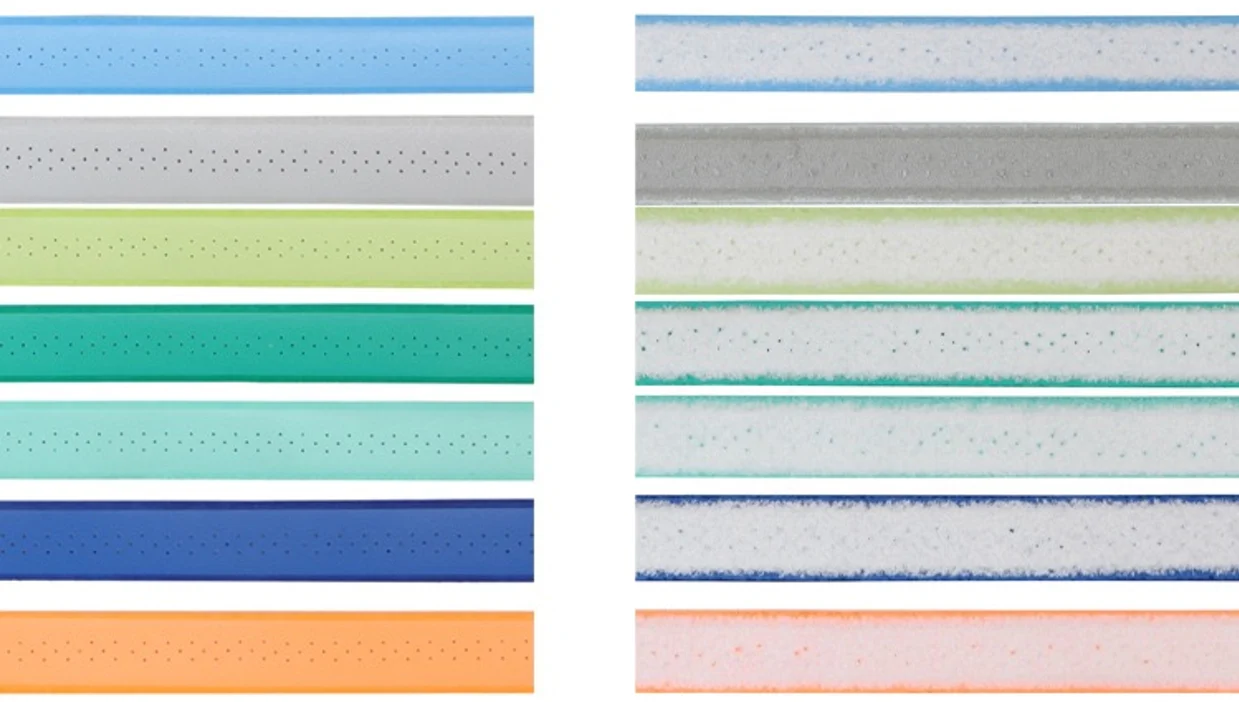 Multi-color grip tape face and foam backing options